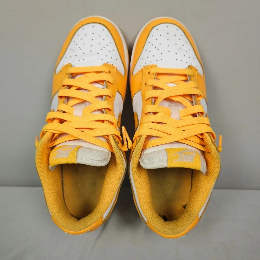 Nike Dunk Low Shoes Women Size 9 Laser Orange Sail White Leather Sneaker